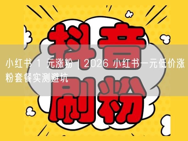 小红书1元涨粉实测：低价套餐陷阱与真实涨粉避坑指南