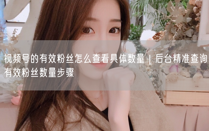 视频号有效粉丝数量查询指南｜后台实操揭秘与避坑