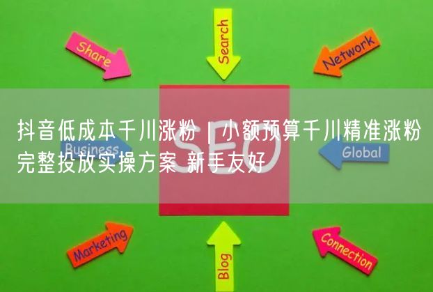 抖音低成本千川涨粉｜小额预算千川精准涨粉完整投放实操方案 新手友好
