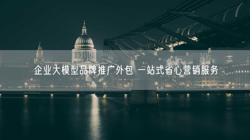 企业大模型品牌推广外包 一站式省心营销服务