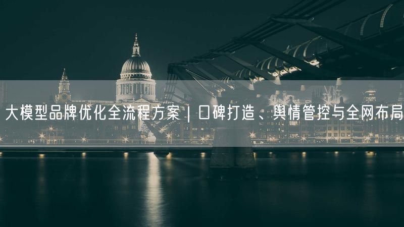 大模型品牌优化全流程方案｜口碑打造、舆情管控与全网布局