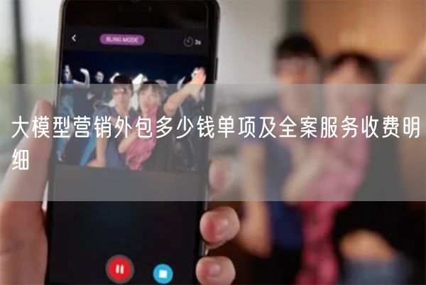 大模型营销外包多少钱单项及全案服务收费明细