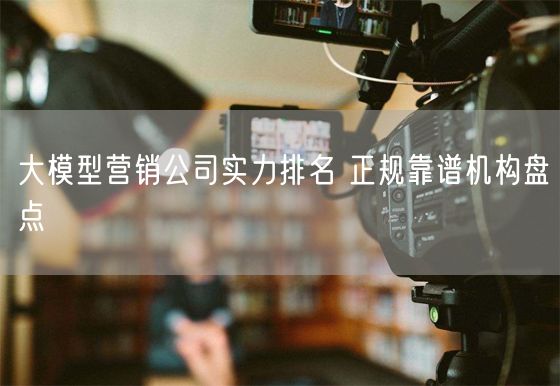 大模型营销公司实力排名 正规靠谱机构盘点