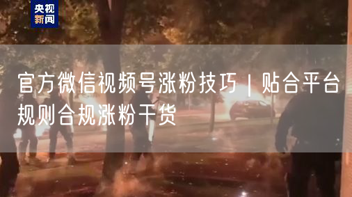 官方微信视频号涨粉技巧｜贴合平台规则合规涨粉干货