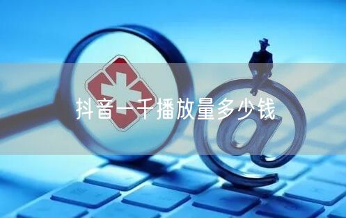 抖音一千播放量多少钱