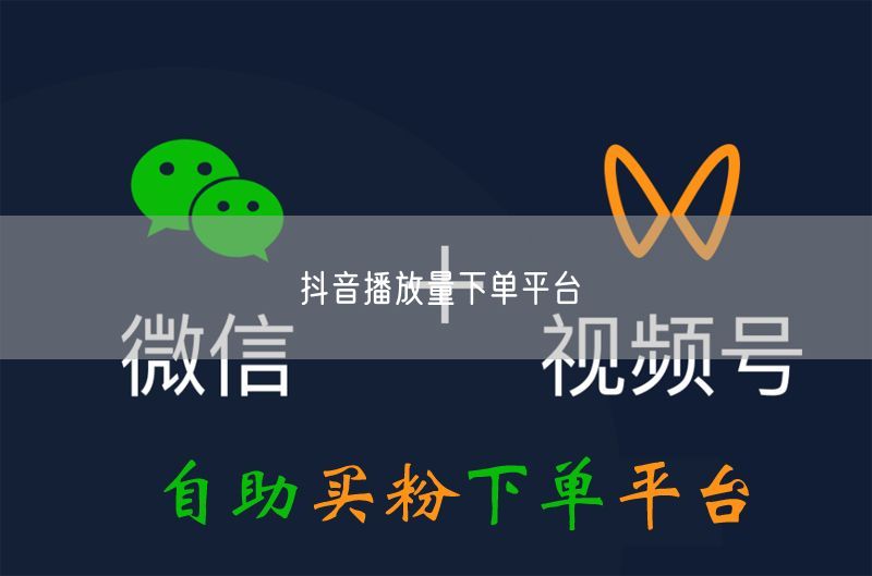 抖音播放量下单平台