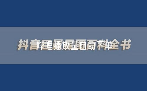 哔哩播放量自助下单