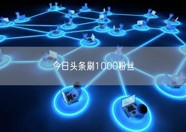 今日头条刷1000粉丝