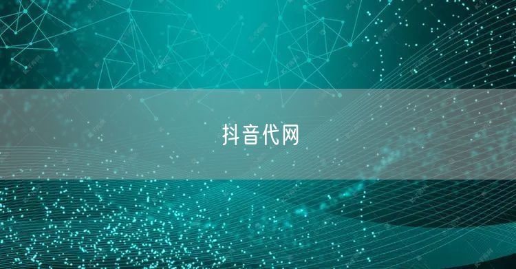 抖音代网