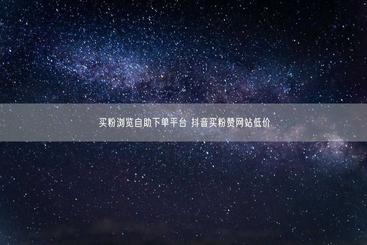 买粉浏览自助下单平台 抖音买粉赞网站低价