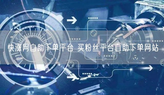 快涨网自助下单平台 买粉丝平台自助下单网站
