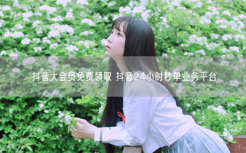 抖音大会员免费领取 抖音24小时秒单业务平台