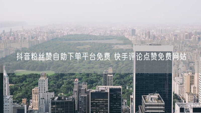 抖音粉丝赞自助下单平台免费 快手评论点赞免费网站