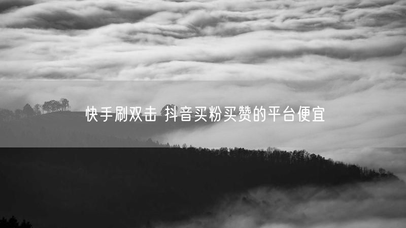 快手刷双击 抖音买粉买赞的平台便宜