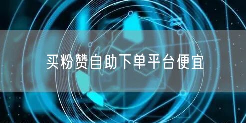 买粉赞自助下单平台便宜