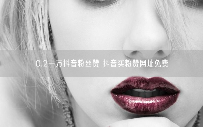 0.2一万抖音粉丝赞 抖音买粉赞网址免费
