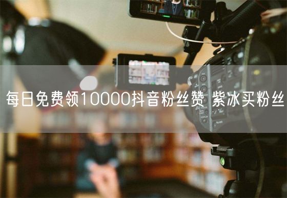 每日免费领10000抖音粉丝赞 紫冰买粉丝