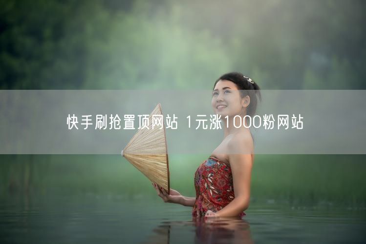 快手刷抢置顶网站 1元涨1000粉网站