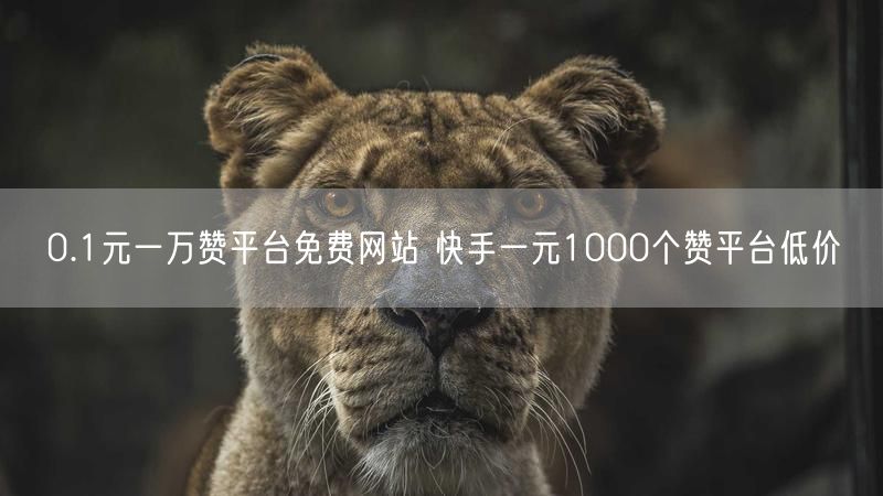 0.1元一万赞平台免费网站 快手一元1000个赞平台低价