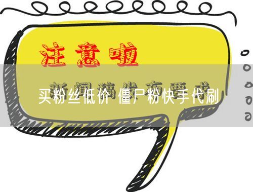 买粉丝低价 僵尸粉快手代刷