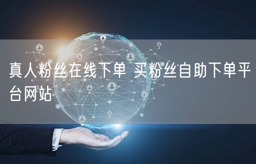 真人粉丝在线下单 买粉丝自助下单平台网站