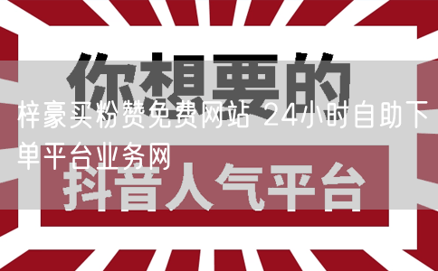 梓豪买粉赞免费网站 24小时自助下单平台业务网