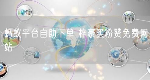蚂蚁平台自助下单 梓豪买粉赞免费网站