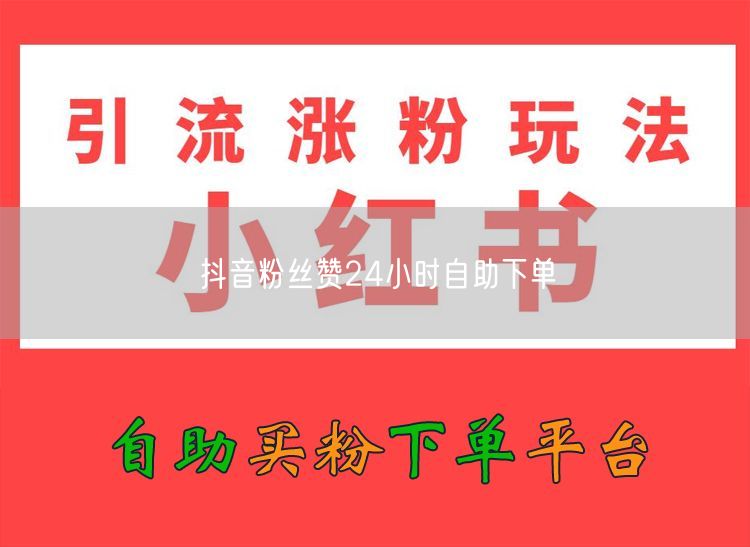 抖音粉丝赞24小时自助下单