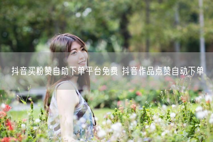抖音买粉赞自助下单平台免费 抖音作品点赞自动下单