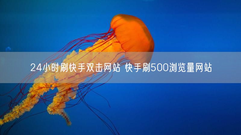 24小时刷快手双击网站 快手刷500浏览量网站