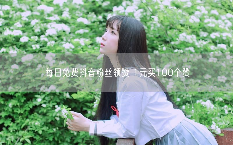每日免费抖音粉丝领赞 1元买100个赞