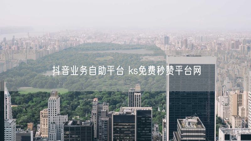 抖音业务自助平台 ks免费秒赞平台网