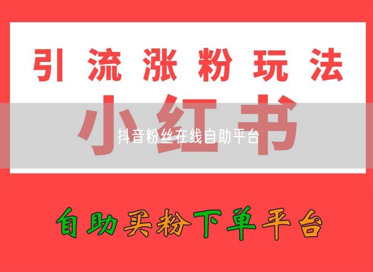 抖音粉丝在线自助平台