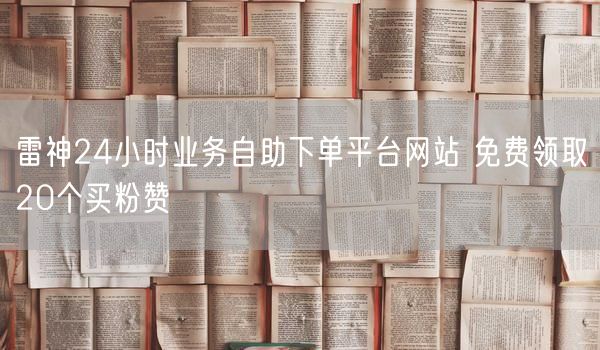 雷神24小时业务自助下单平台网站 免费领取20个买粉赞
