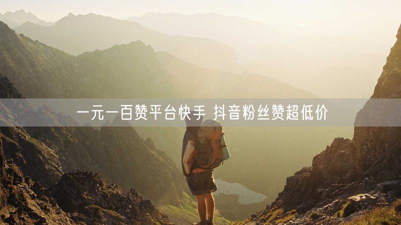 一元一百赞平台快手 抖音粉丝赞超低价