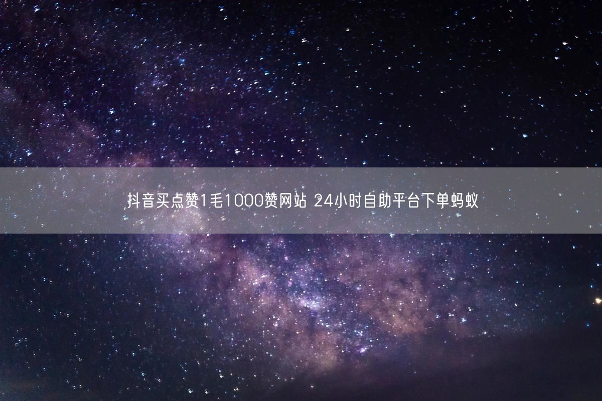 抖音买点赞1毛1000赞网站 24小时自助平台下单蚂蚁