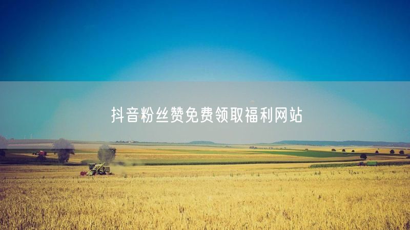 抖音粉丝赞免费领取福利网站