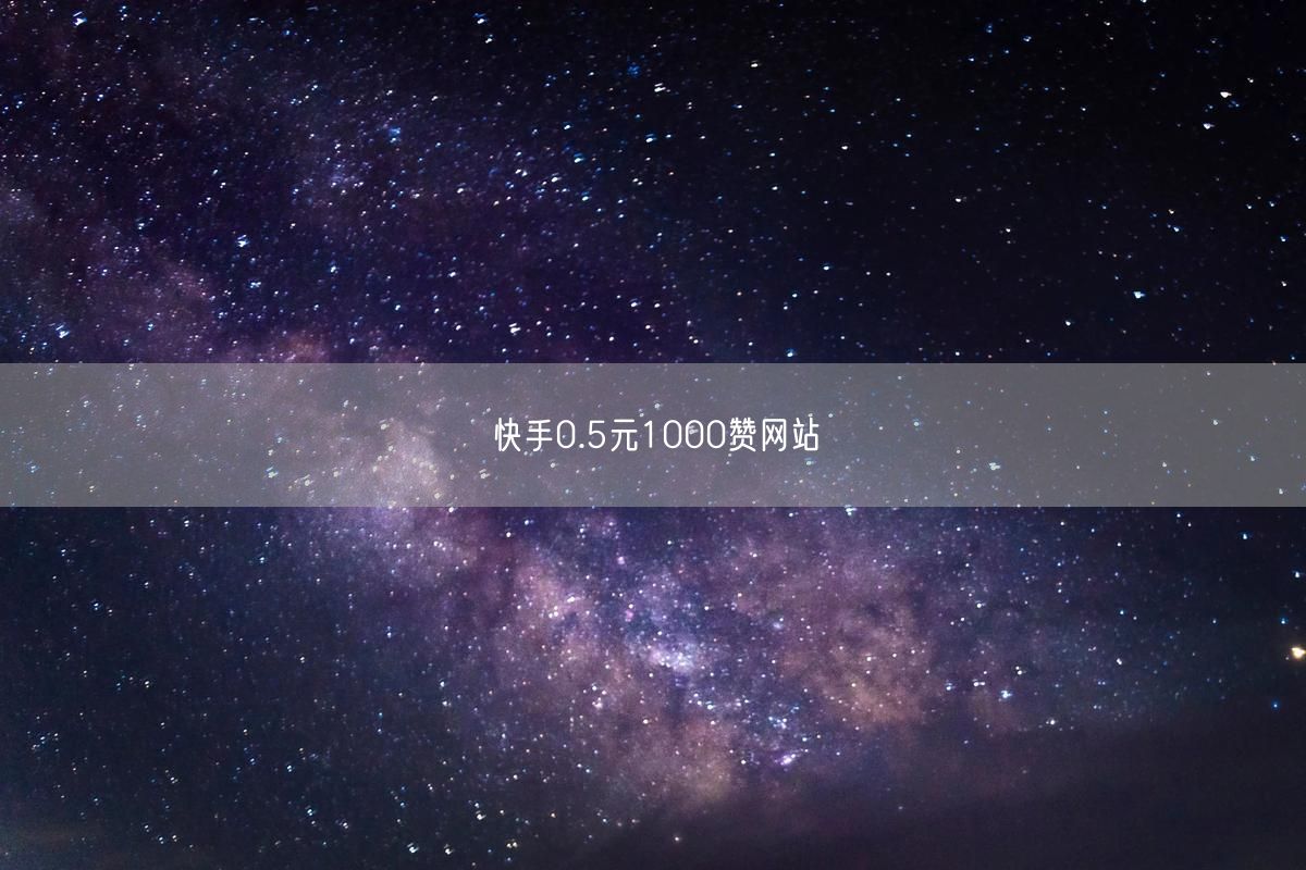 快手0.5元1000赞网站