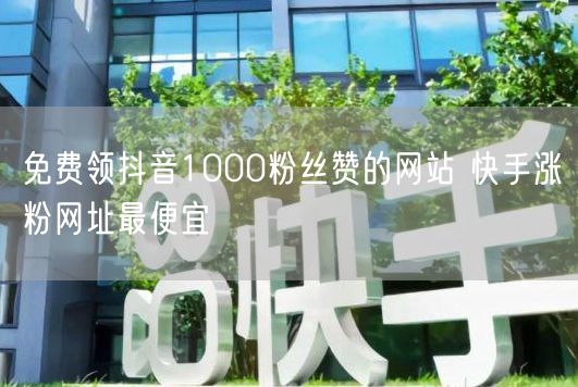 免费领抖音1000粉丝赞的网站 快手涨粉网址最便宜