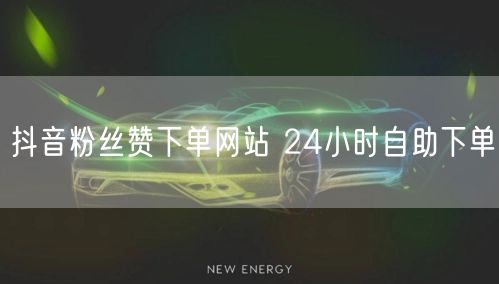 抖音粉丝赞下单网站 24小时自助下单