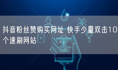 抖音粉丝赞购买网址 快手少量双击10个速刷网站