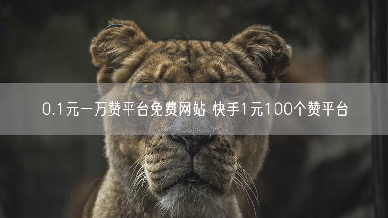0.1元一万赞平台免费网站 快手1元100个赞平台